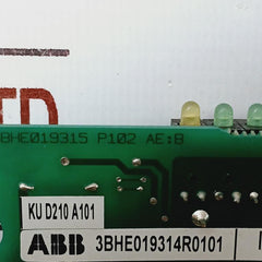 Abb 3Bhe019314R0101 Printed Circuit Board Card