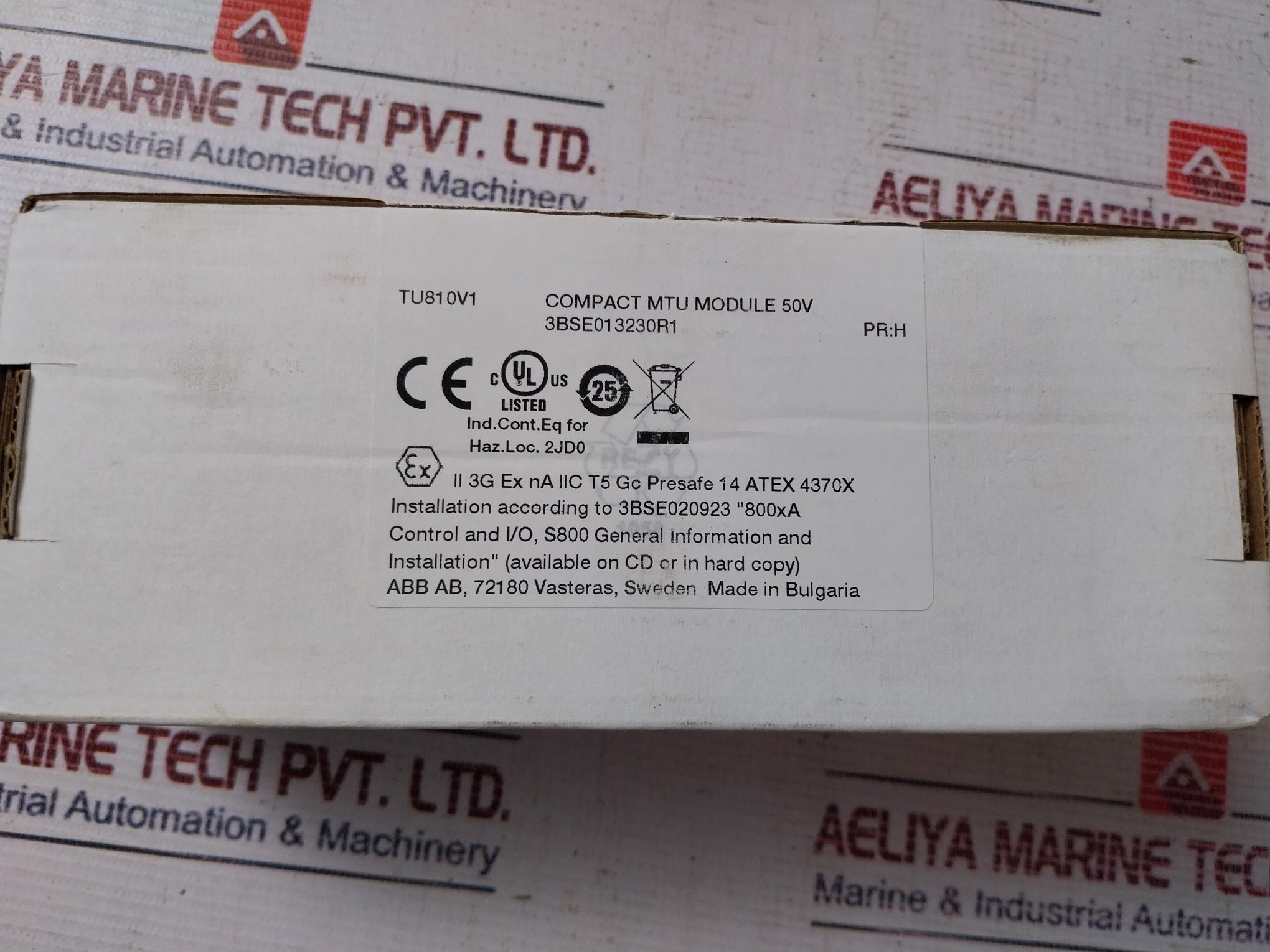 Abb 3Bse013230R1 S800 I/O Compact Mtu Module Termination Unit 50V Tu810V1
