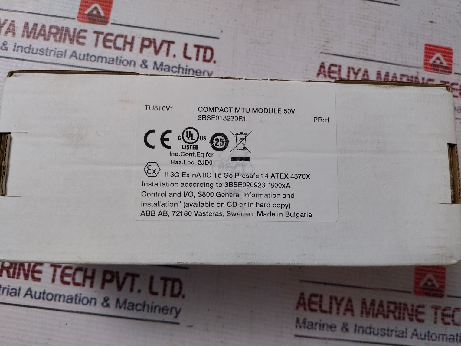 Abb 3Bse013230R1 S800 I/O Compact Mtu Module Termination Unit 50V Tu810V1