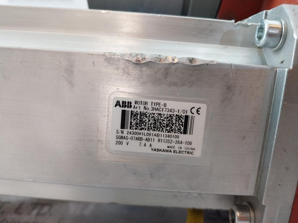 Abb 3Hac17343-1/01 Servo Motor Sgmas-07Arb-ab11 200V 7.4A