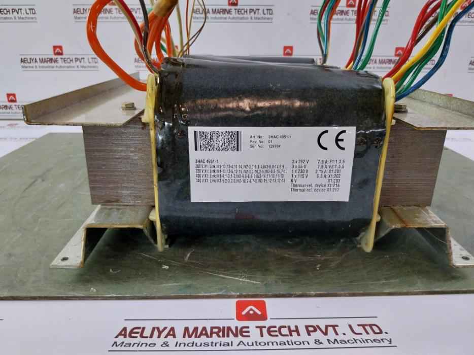 Abb 3Hac 4951-1 Transformer Rev.No: 01 3X262V 7.5A 440V