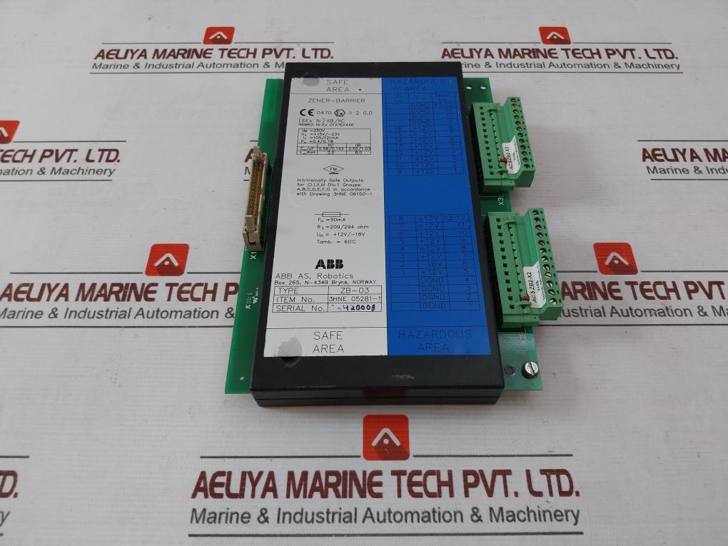 Abb 3Hne 05281-1 Zener-barrier 250V 3Hne 06150-1 105/121Ma 209/294 Ohm