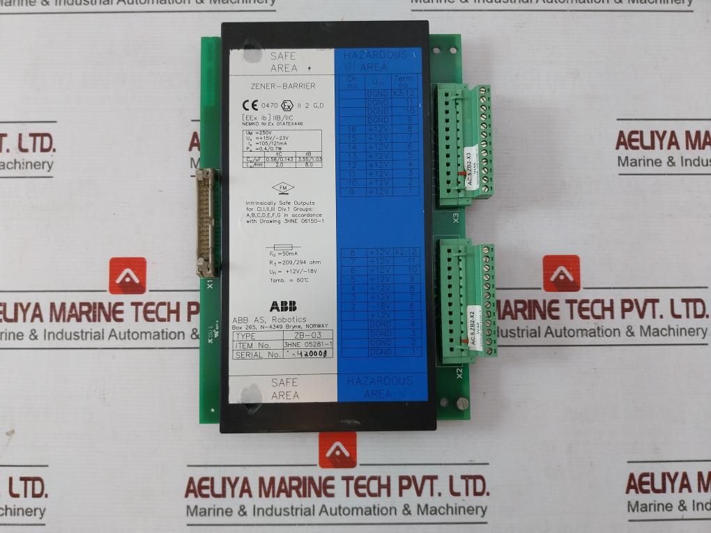 Abb 3Hne 05281-1 Zener-barrier 250V 3Hne 06150-1 105/121Ma 209/294 Ohm