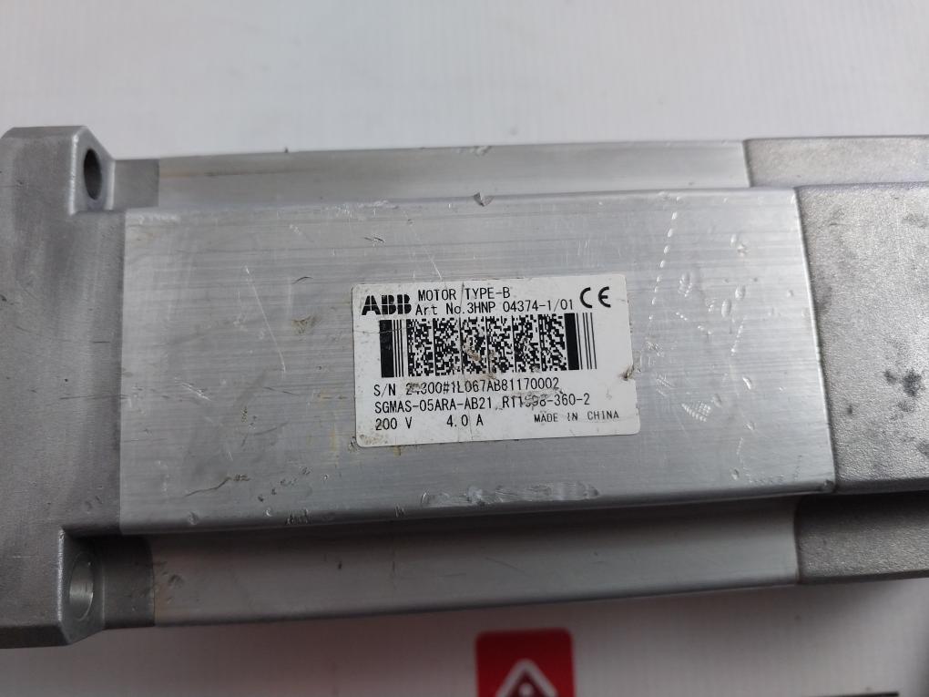 Abb 3Hnp 04374-1/01 Servo Motor Ts2640N871E172, Sgmas-05Ara-ab21 200V 4.0A