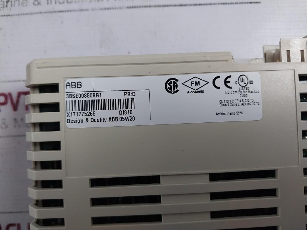 Abb 3bse008508r1 Di810 Digital Input W/ 3bse013230r1 Compact Module Termination Unit