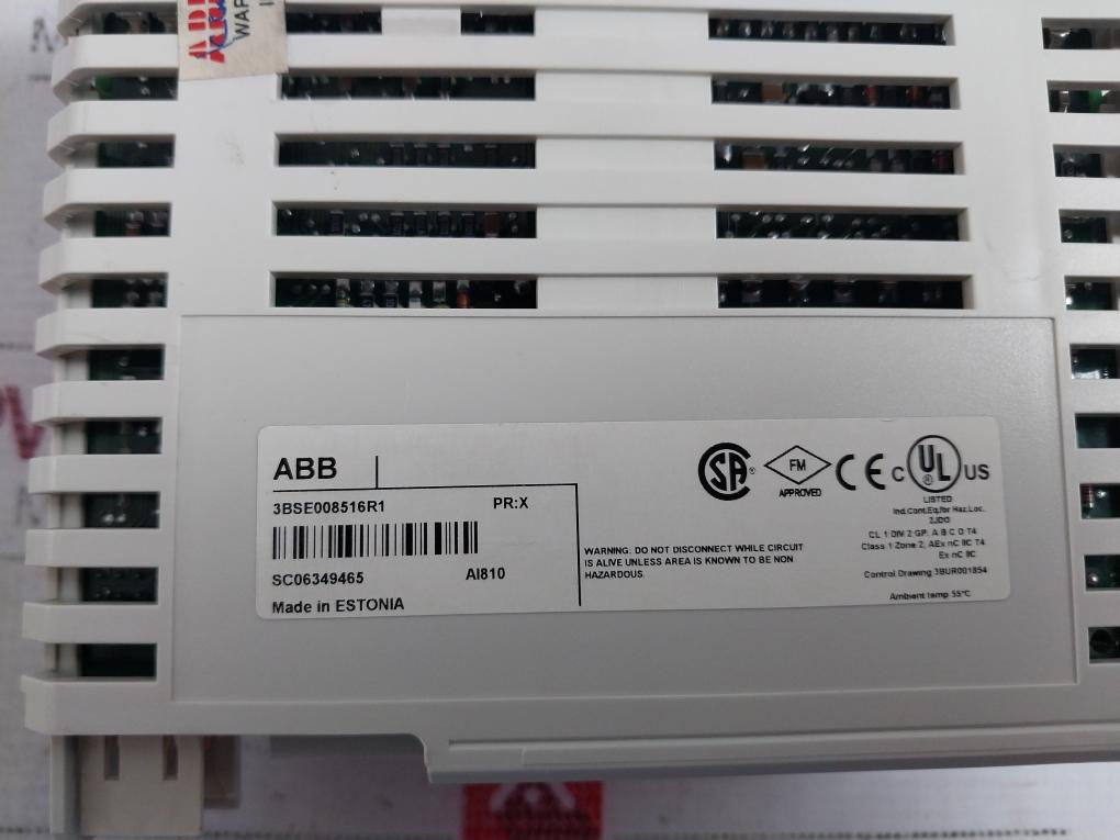 Abb Ai810 3Bse013234R1 Extended Termination Unit W/ 3Bse008516R1 Analog Input