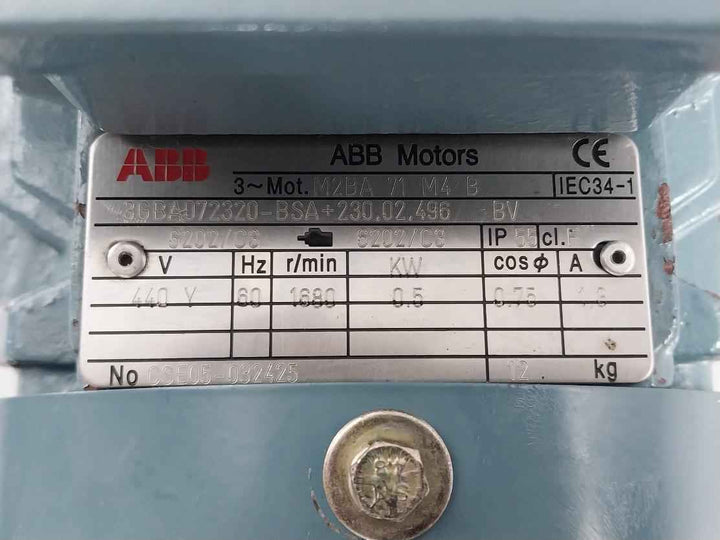 Abb 3gba072320-bsa+230.02.496 Bv High Efficiency Cast Iron Motor Ip55 60hz