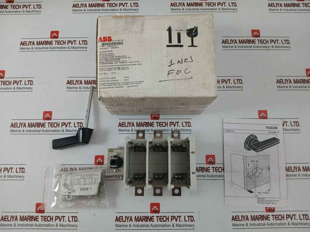 Abb 415V Oesa 00-125 Switch Fuse Unit 125A Ac-23A
