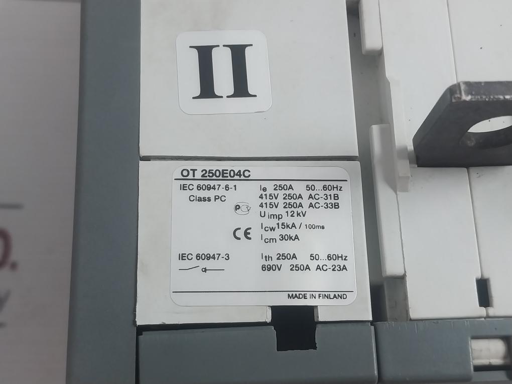 Abb 415V Reverse Switch-disconnector Without Control Ot 250E04C 250A Ac-33B