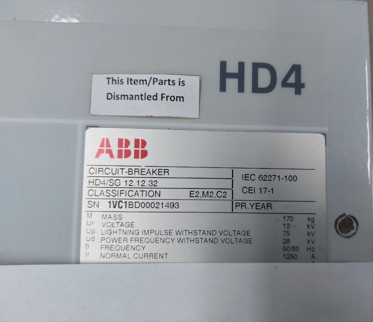 Abb 506604801 Vacuum Interrupter Embedded Pole For Circuit Breakers