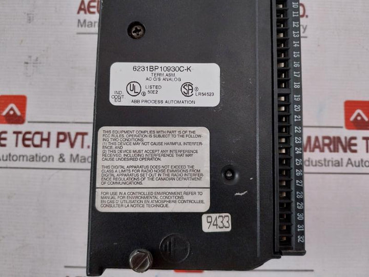 Abb 6231Bp10920C-k Analog I/O Electronic Module 6231Bp10910 6231Bp10930C-k