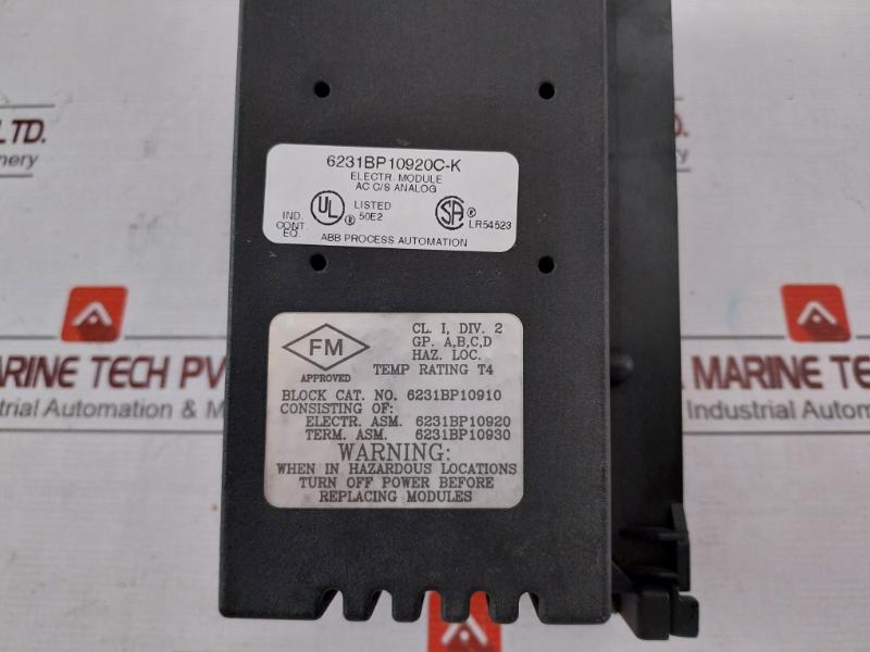 Abb 6231Bp10920C-k Analog I/O Electronic Module Ic660Bsm021 24/48 Vdc