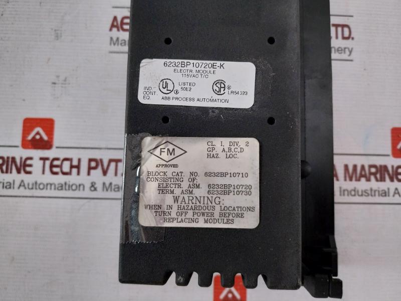 Abb 6232Bp10710 Analog I/O Electronic Module 115V 50/60Hz Or 125 Vdc .1A Max 6232Bp10730