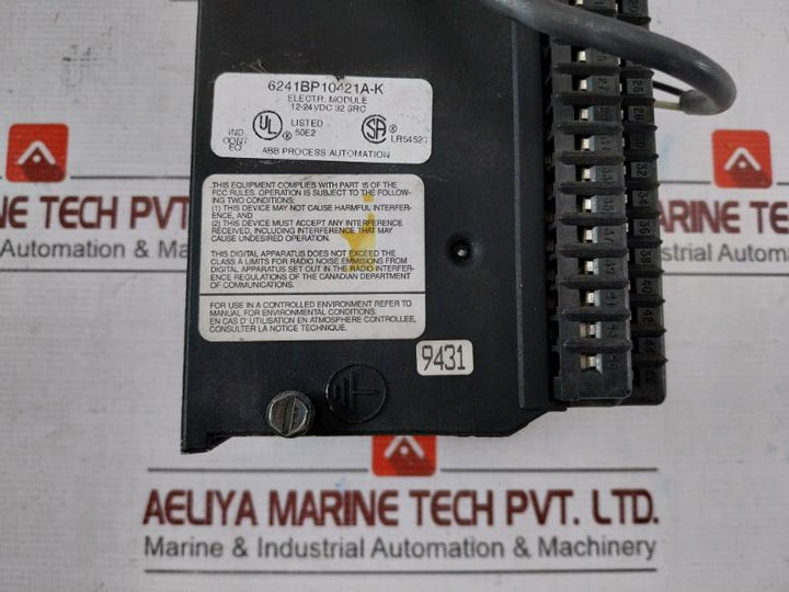 Abb 6241Bp10421A-k Analog I/O Electronic Module 12/24 Vdc
