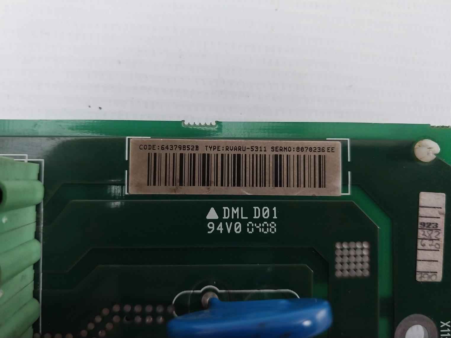 Abb 64379852B Drive Control Board Rvaru-5311 94V0