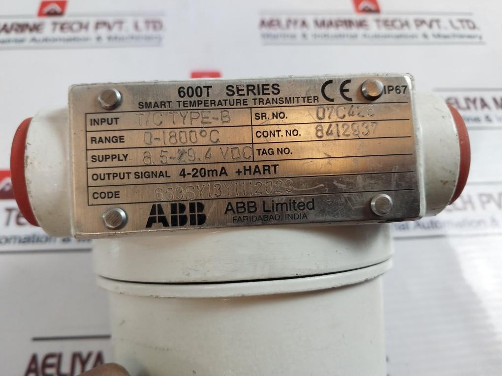 Abb 653Sy13Y1112023 Smart Temperature Transmitter 0-1800°C Ip67