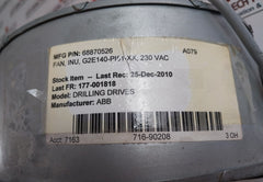 Abb 68870526 Centrifugal Fan 50/60Hz