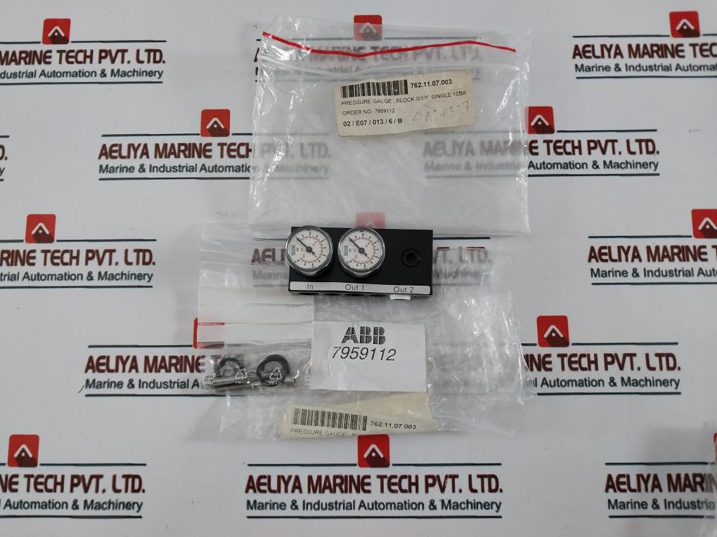 Abb 7959112 Manometer Block-c Alu G1/4