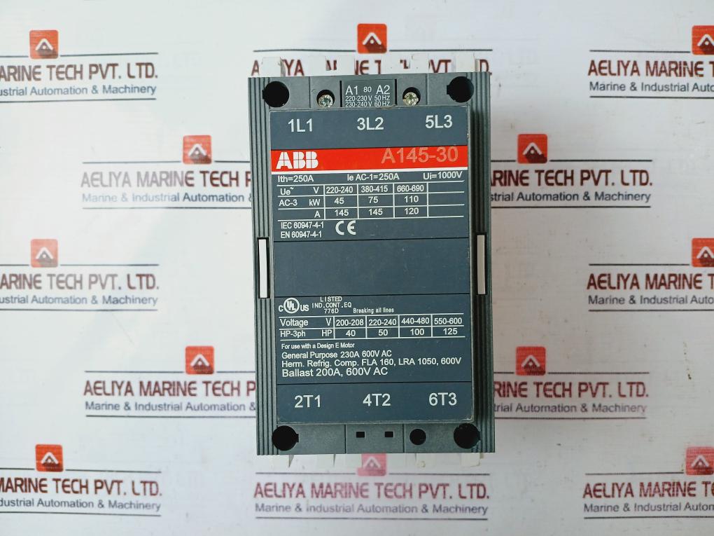 ABB A145-30 Contactor 250A 1000V