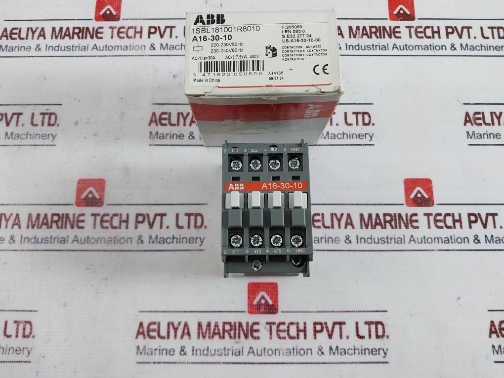 Abb A16-30-10 Contactor 30A 220-230V 50Hz 230-240V 60Hz