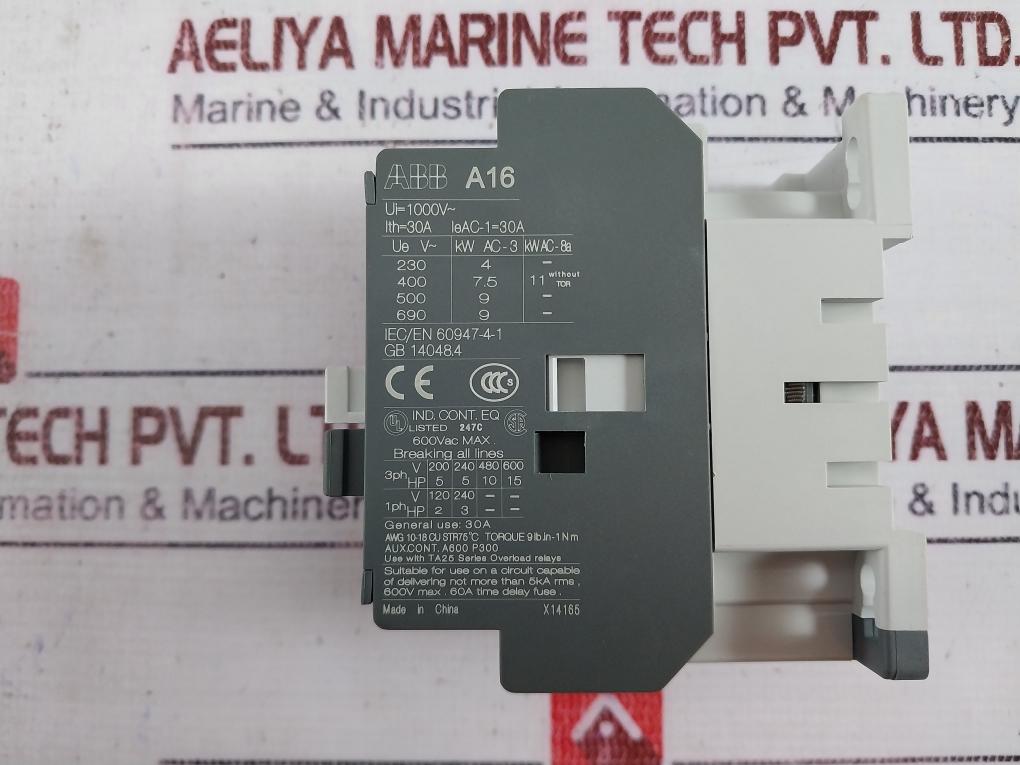 Abb A16-30-10 Contactor 30A 220-230V 50Hz 230-240V 60Hz