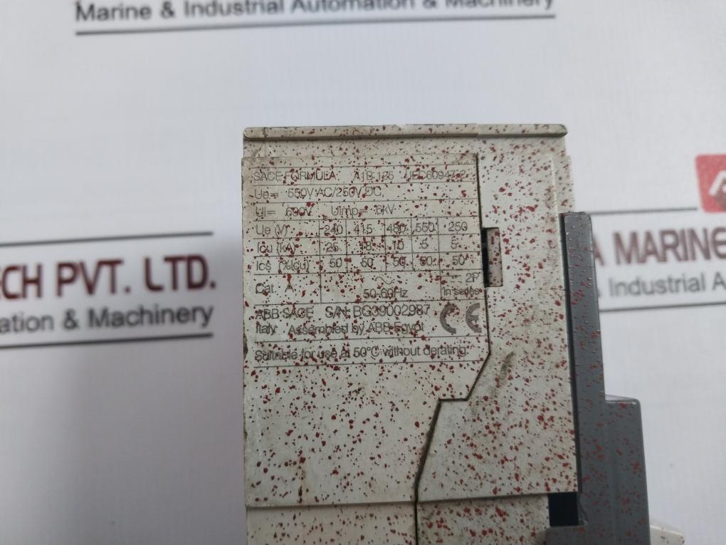 Abb A1B 125 Circuit Breaker 550Vac/250Vdc 690V 6Kv 100A 50-60Hz