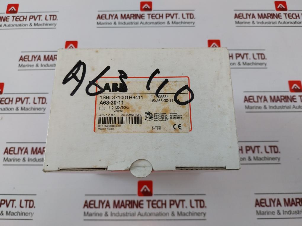 Abb A63-30 Magnetic Contactor 1000V~ Ac/Dc Iec/En 60947-4-1