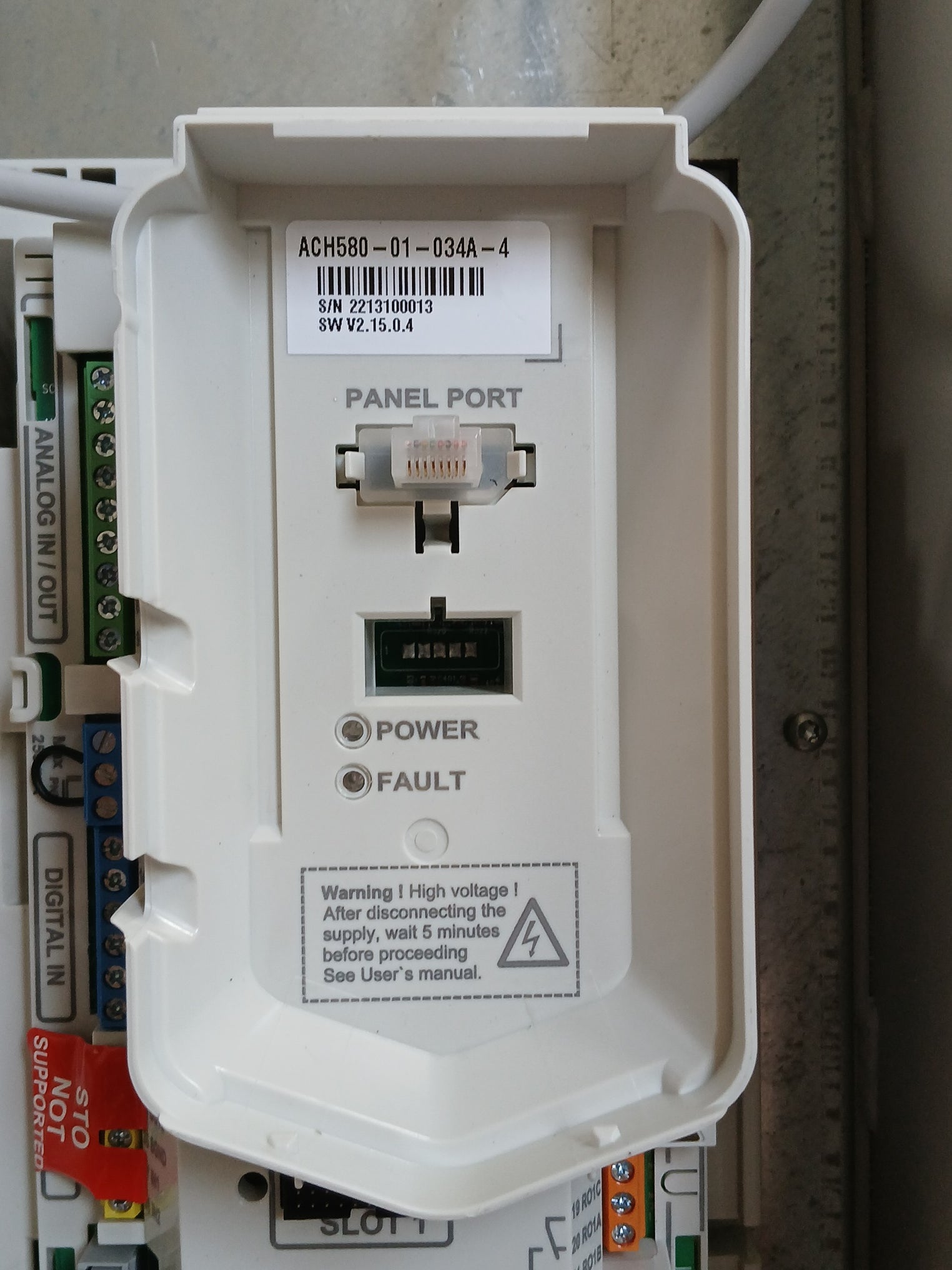 Abb Ach580-bcr-034A-4+J429 Hvac Enclosed Industrial Control Panel V2.15.0.4 34 A