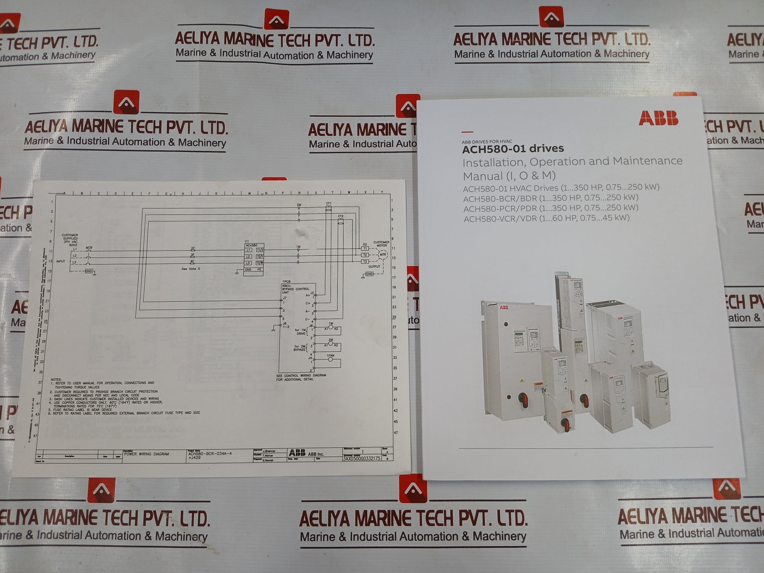 Abb Ach580-bcr-034A-4+J429 Hvac Enclosed Industrial Control Panel V2.15.0.4 34 A