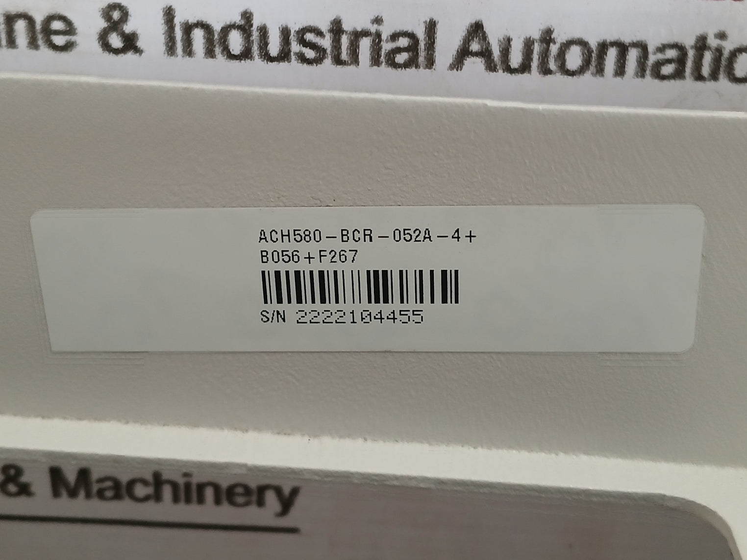 Abb Ach580-bcr-052A-4+B056+F267 Hvac Enclosed Industrial Control Panel 40 Hp 52A