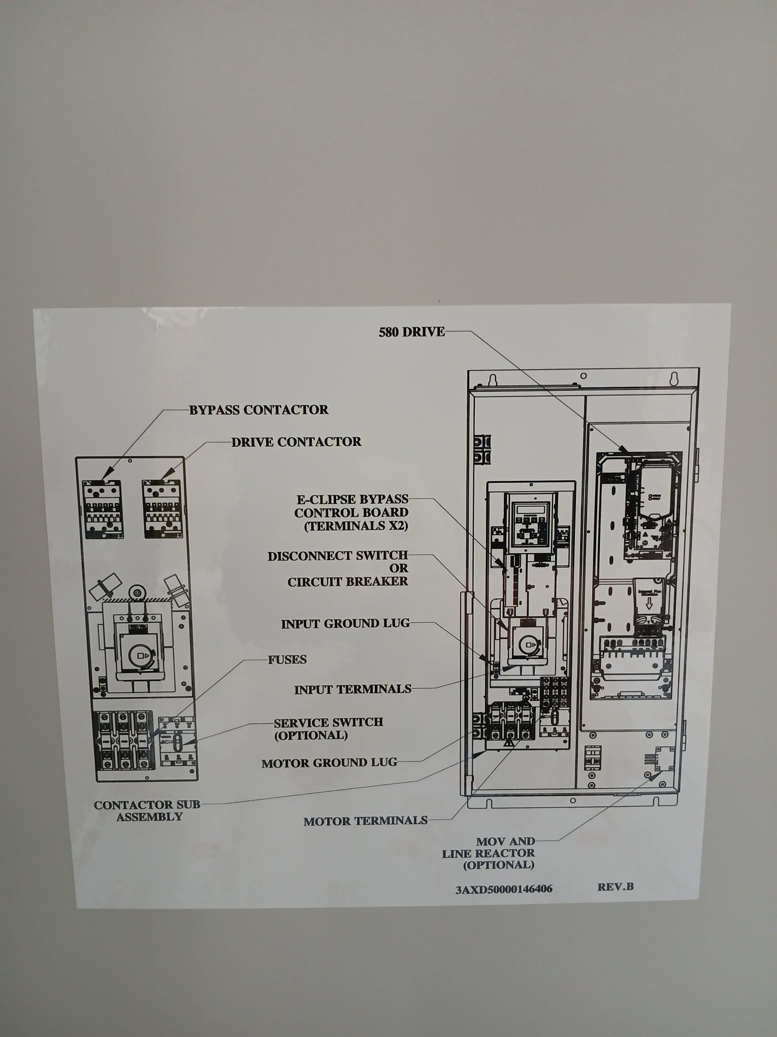 Abb Ach580-bcr-052A-4+B056+F267 Hvac Enclosed Industrial Control Panel 40 Hp 52A