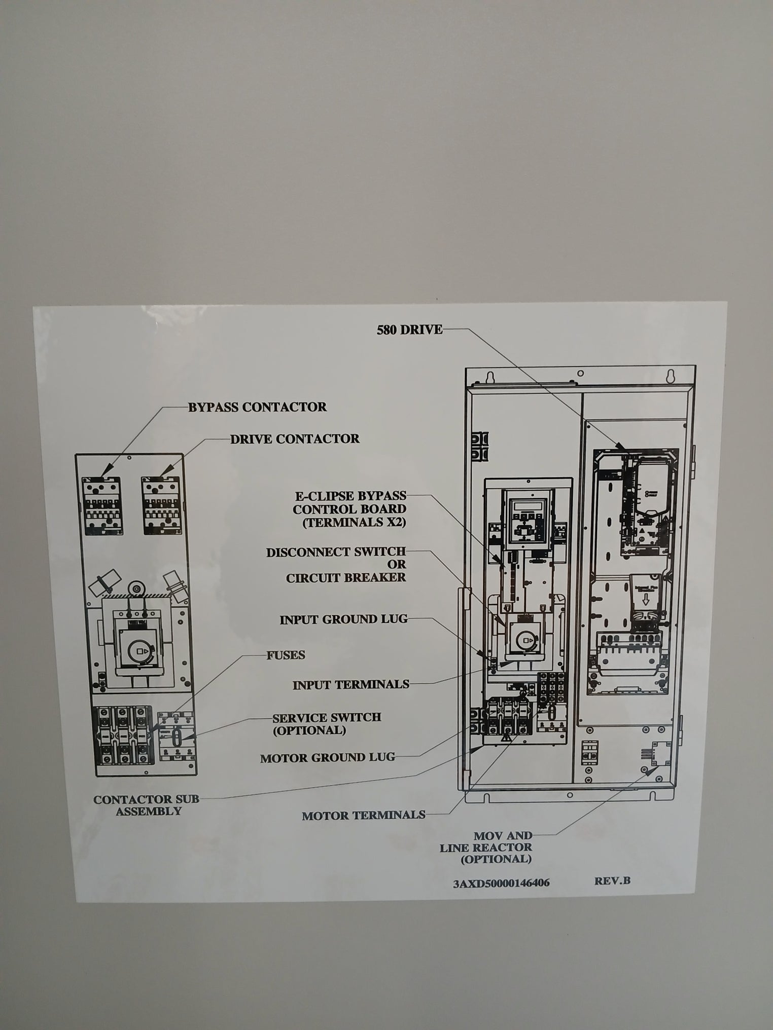 Abb Ach580-bcr-052A-4+B056+F267 Hvac Enclosed Industrial Control Panel 40 Hp 52A