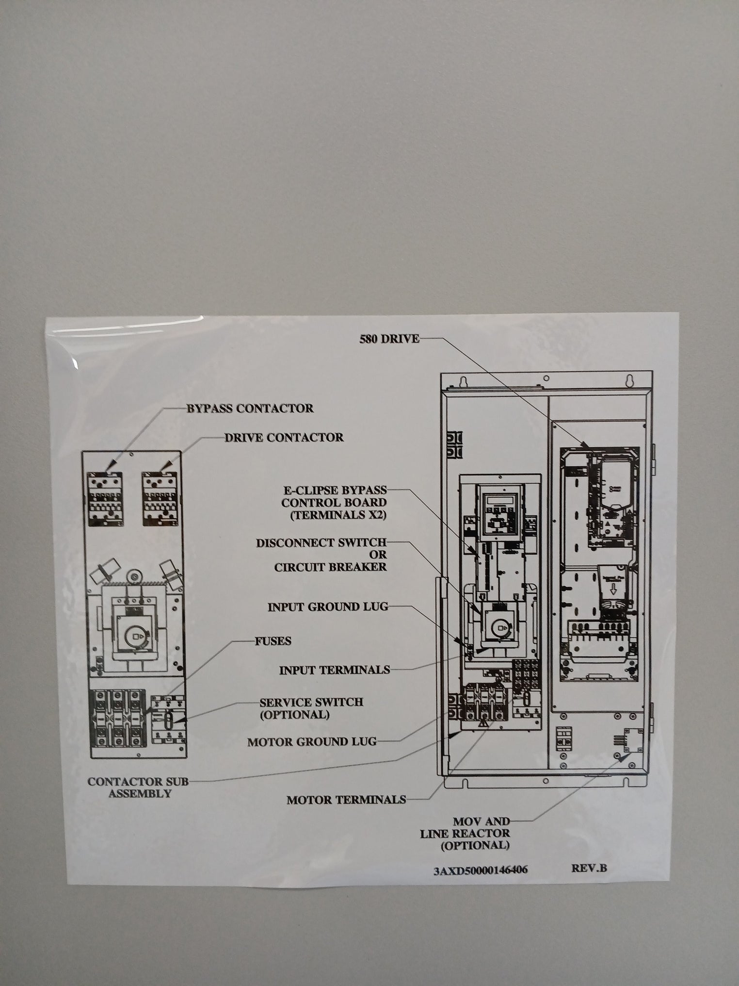Abb Ach580-bcr-077A-4+B056+F267 Hvac Enclosed Industrial Control Panel 0–500 Hz