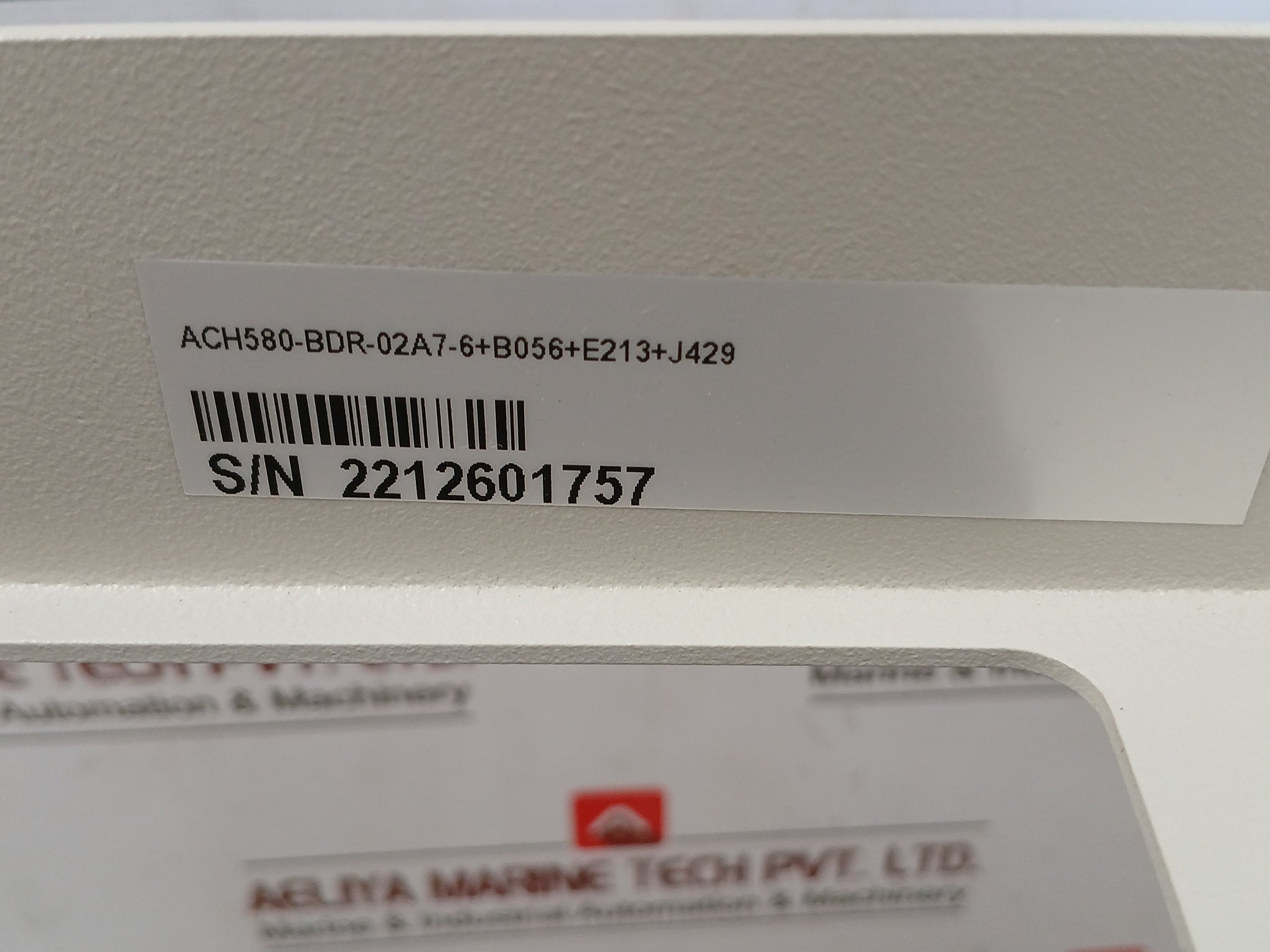 Abb Ach580-bdr-02A7-6+B056+E213+J429 Hvac Enclosed Industrial Control Panel 2 Hp