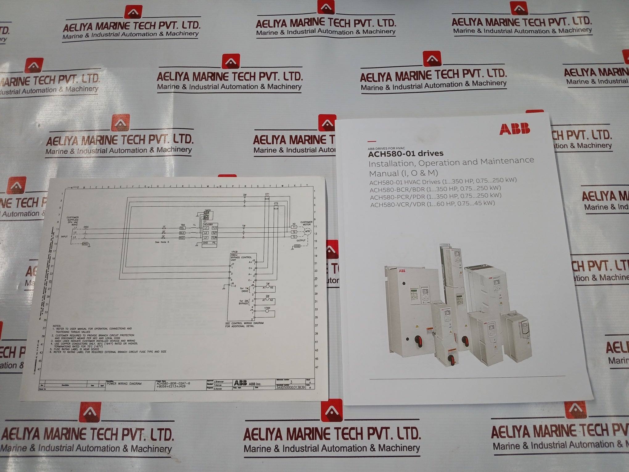 Abb Ach580-bdr-02A7-6+B056+E213+J429 Hvac Enclosed Industrial Control Panel 2 Hp