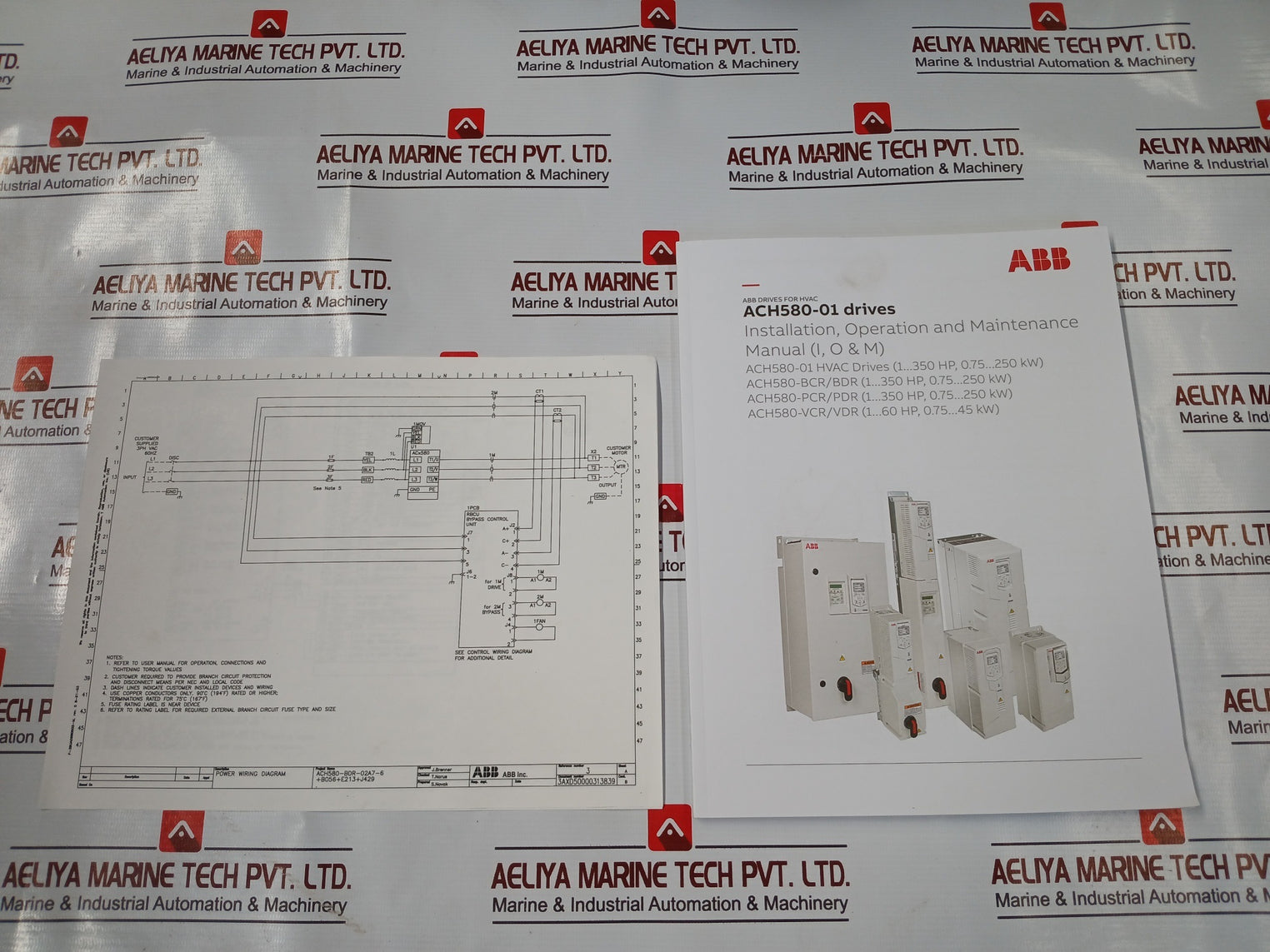 Abb Ach580-bdr-02A7-6+B056+E213+J429 Hvac Enclosed Industrial Control Panel 2 Hp