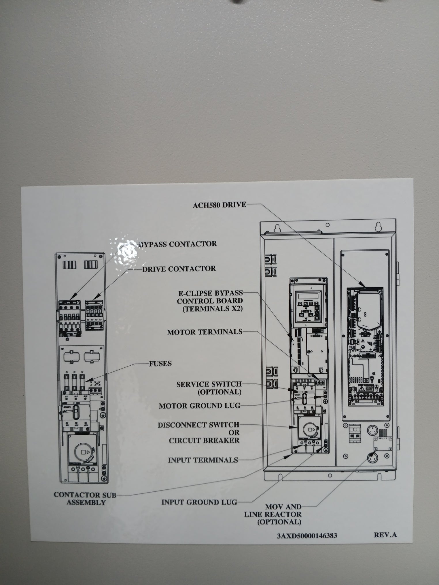 Abb Ach580-bdr-02A7-6+B056+E213+J429 Hvac Enclosed Industrial Control Panel 2 Hp