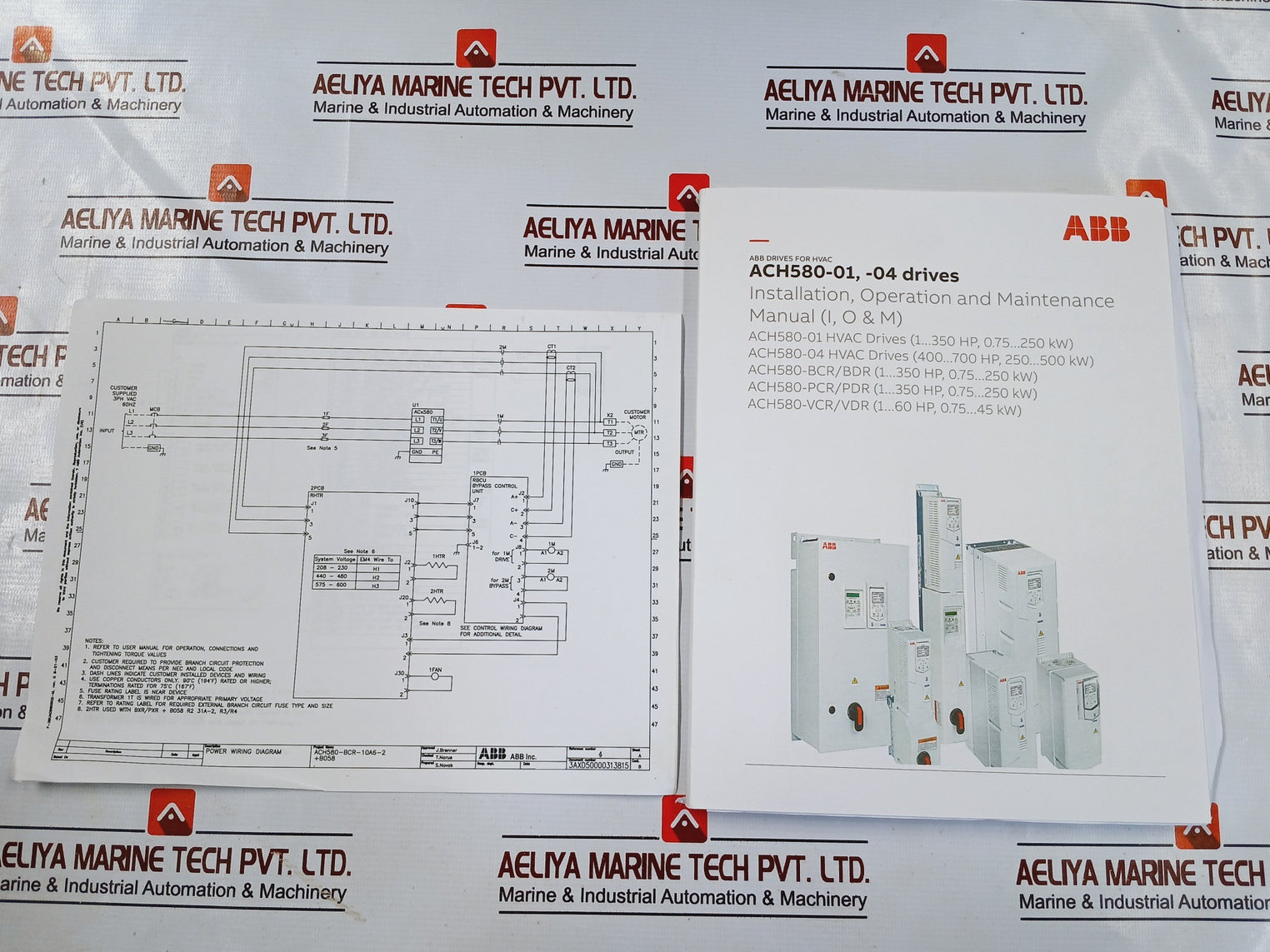 Abb Ach580-bdr-03A9-6+B056+E213+J429 Variable Frequency Drive For Hvac 3Hp 600Va