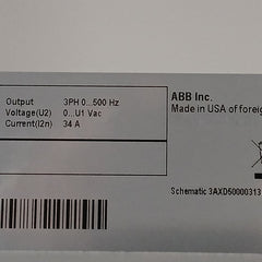 Abb Ach580-pcr-034A-4+B058 Hvac Enclosed Control Panel Ach-ap-h 100 Ka 34A 5.95