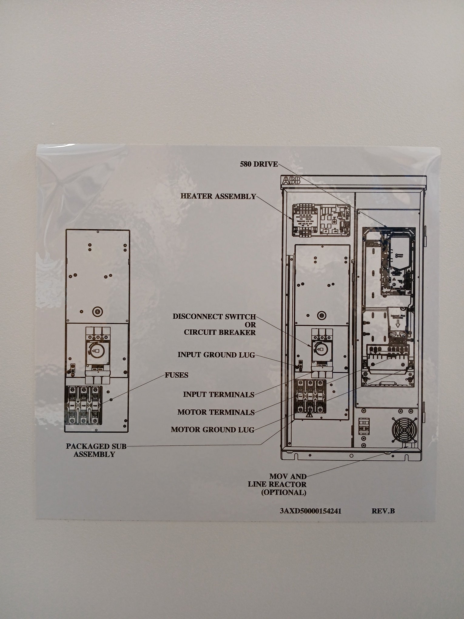 Abb Ach580-pcr-034A-4+B058 Hvac Enclosed Control Panel Ach-ap-h 100 Ka 34A 5.95