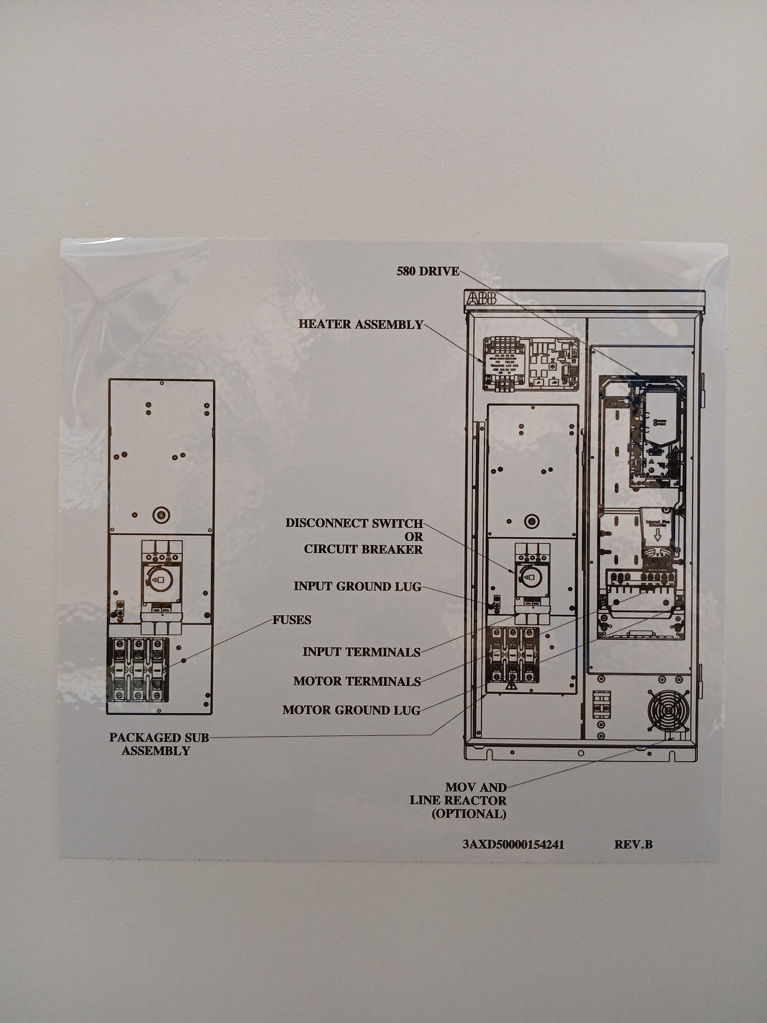 Abb Ach580-pcr-034A-4+B058 Hvac Enclosed Control Panel Ach-ap-h 100 Ka 34A 5.95