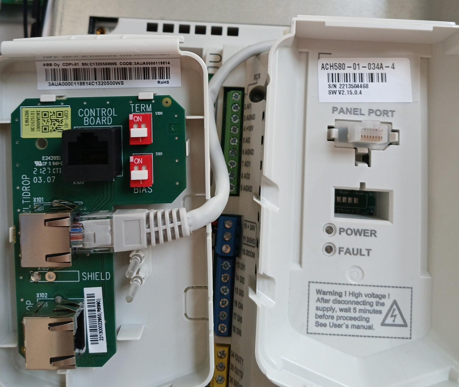 Abb Ach580-pcr-034A-4+B058 Hvac Enclosed Control Panel Ach-ap-h 100 Ka 34A 5.95