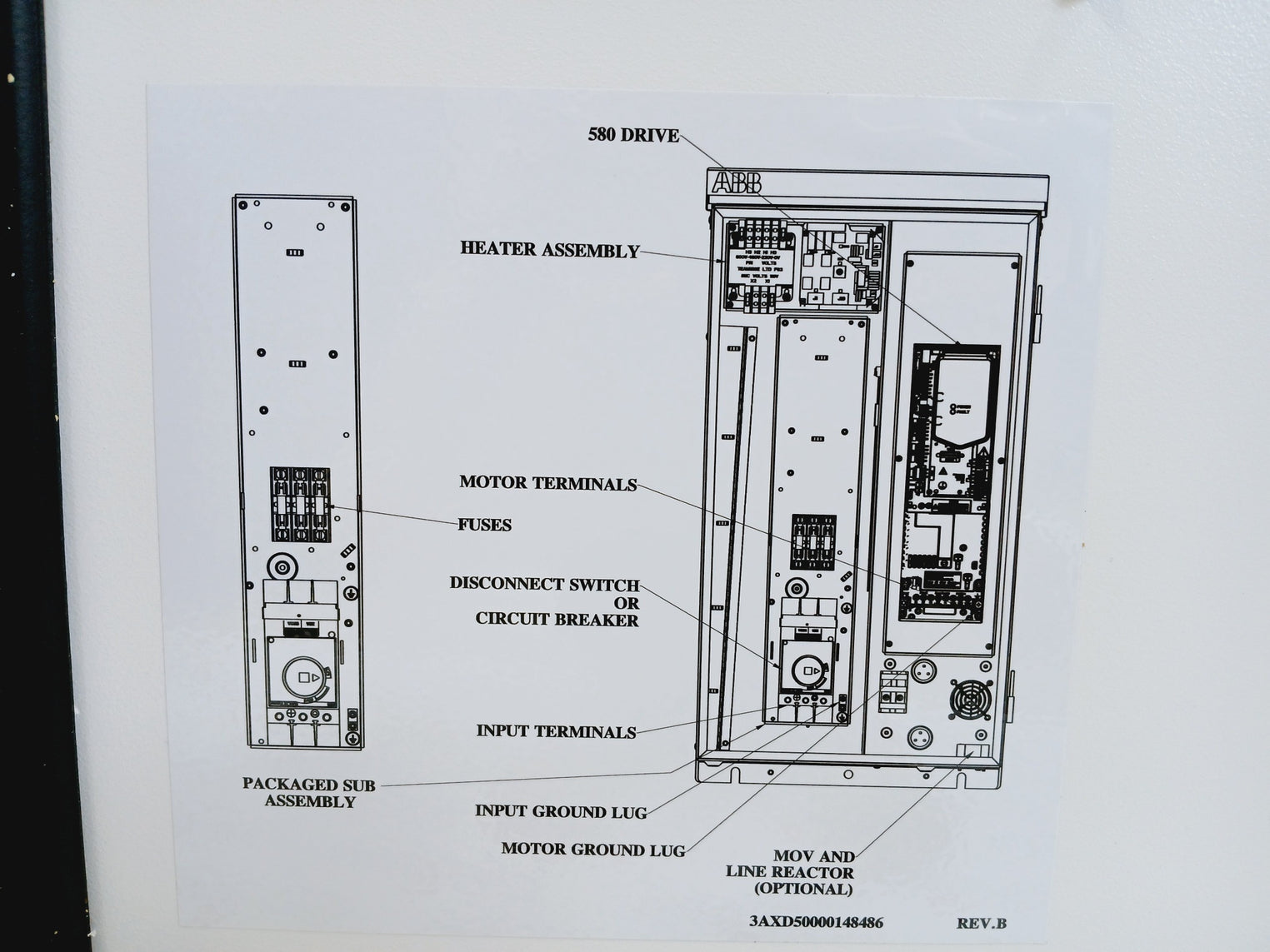 Abb Ach580-pcr-03A0-4+B058 Variable Frequency Drive (Vfd) 440-480Vac 3A