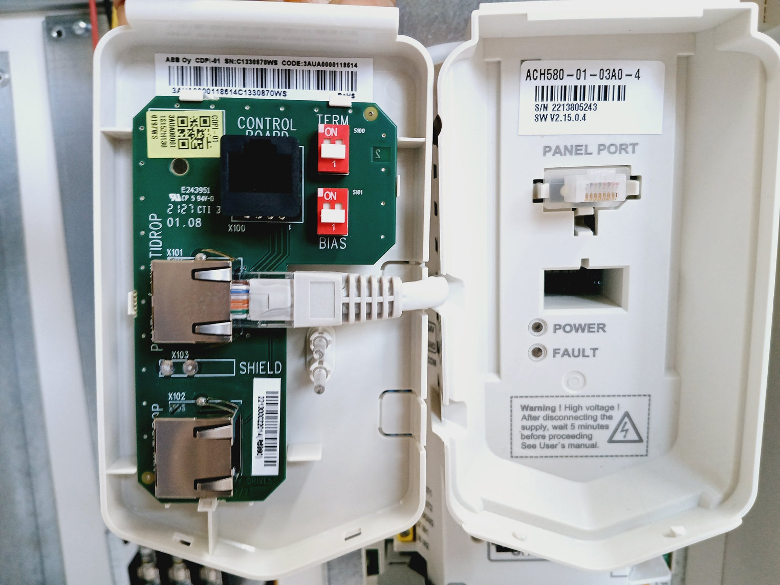 Abb Ach580-pcr-03A0-4+B058 Variable Frequency Drive (Vfd) 440-480Vac 3A