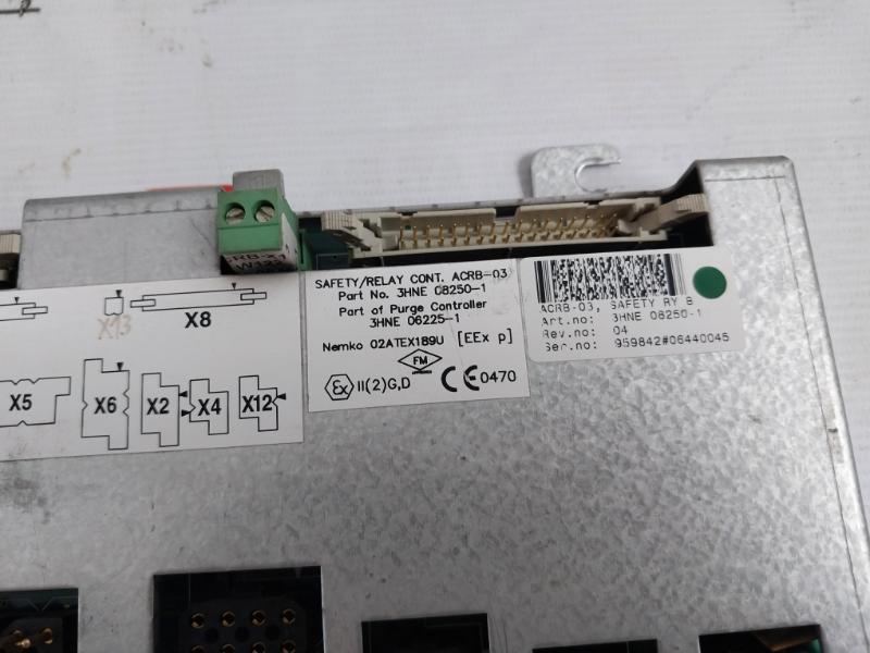 Abb Acrb-03 Cabinet Relay Board 3Hne 08250-1, Kks 564.16-1103-p6 Rev.No:04 94V-0