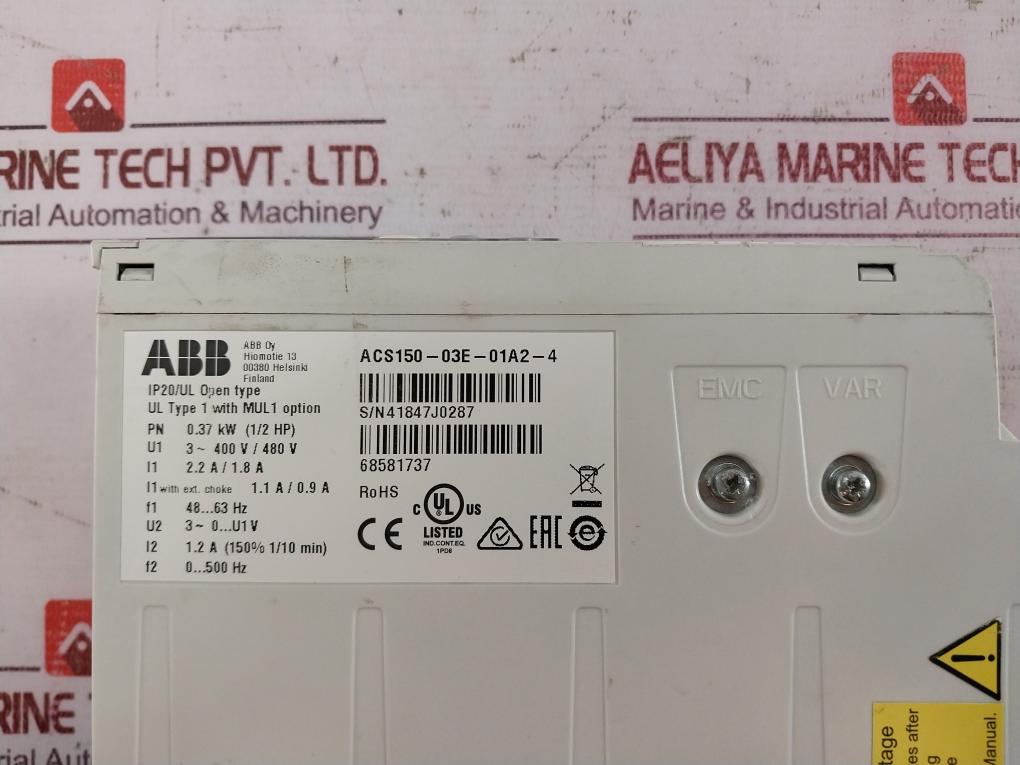 Abb Acs150-03E-01A2-4 Ac Variable Frequency Drive 3-400V/480V 0–500 Hz 68581737