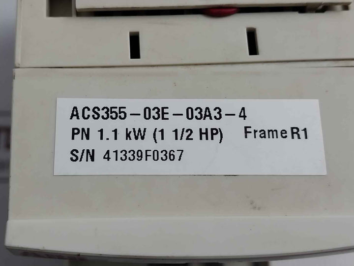 Abb Acs355-03e-03a3-4 3 Phase Variable Frequency Drive 400v/480v (not Working)