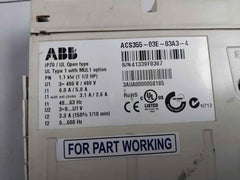 Abb Acs355-03e-03a3-4 3 Phase Variable Frequency Drive 400v/480v (not Working)