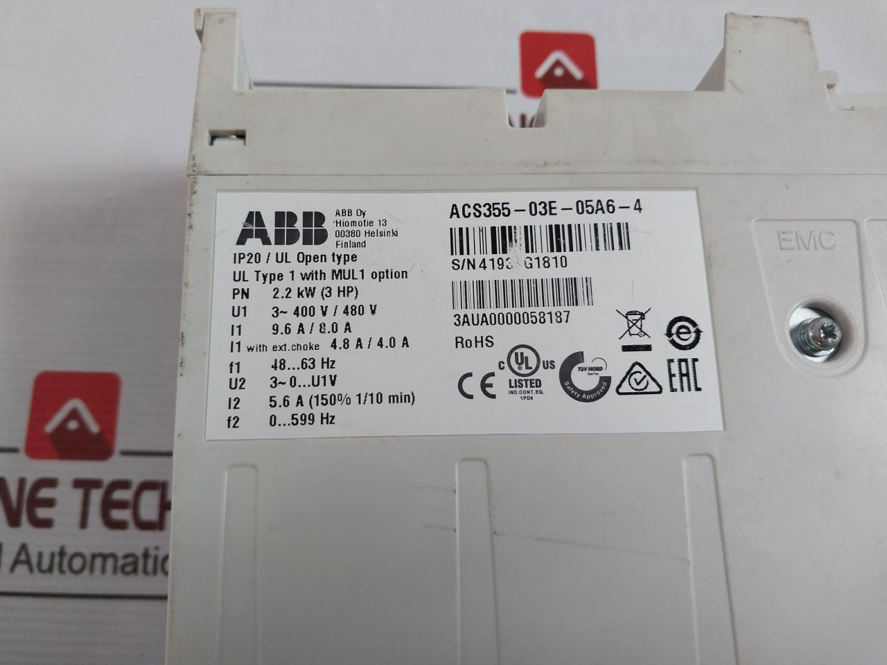 Abb Acs355-03E-05A6-4 Frequency Converter 30Vdc 400V/480V Ip20 3Aua0000058187