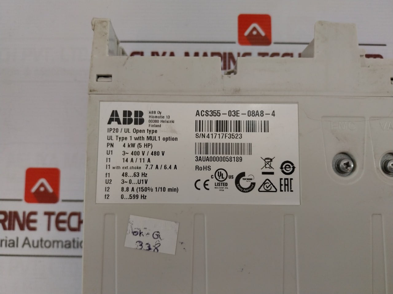 Abb Acs355-03E-08A8-4 Lv Ac Machinery Drive Module 14A/11A